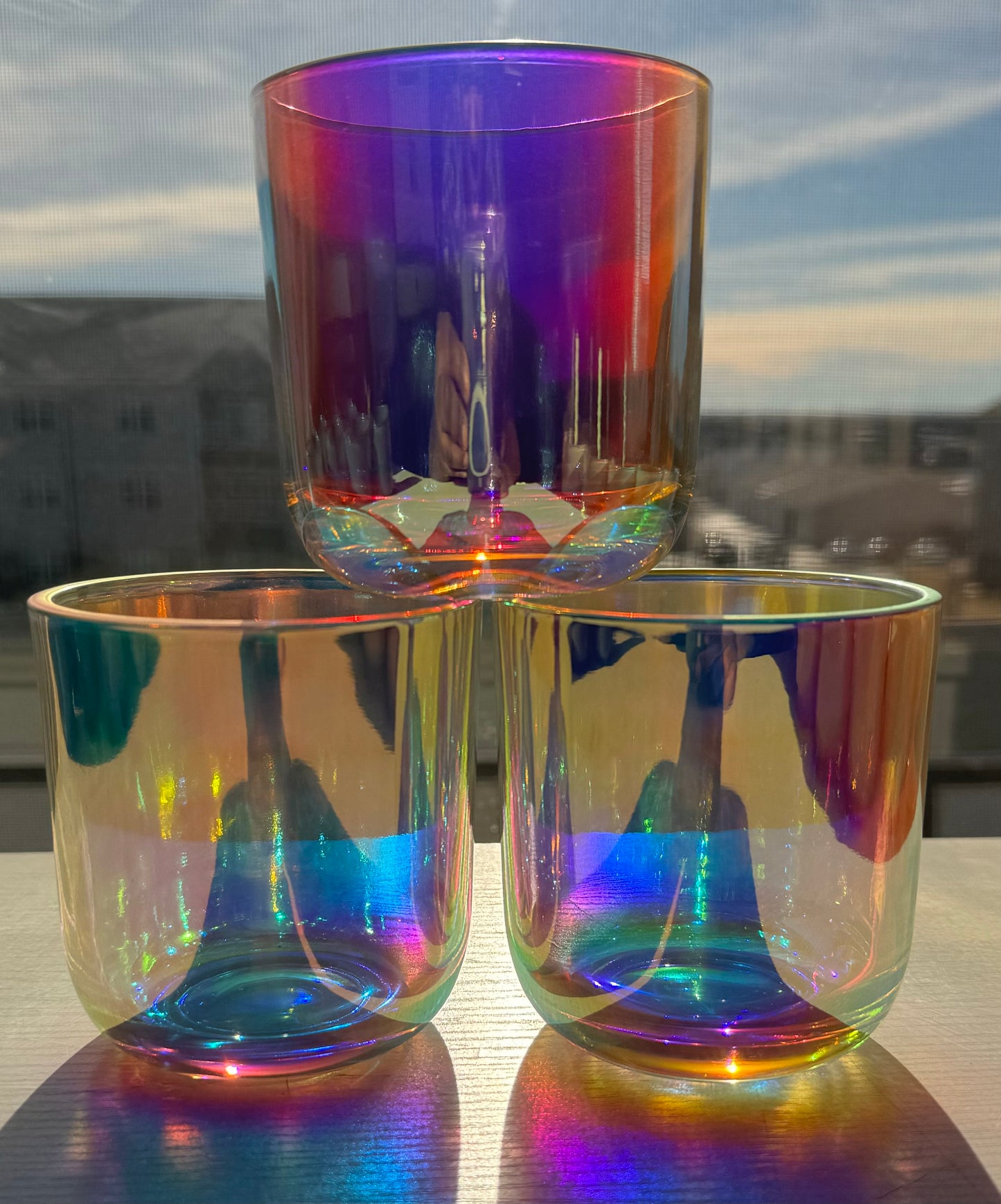10oz Iridescent Mood Empty Candle Jar for Candle Making