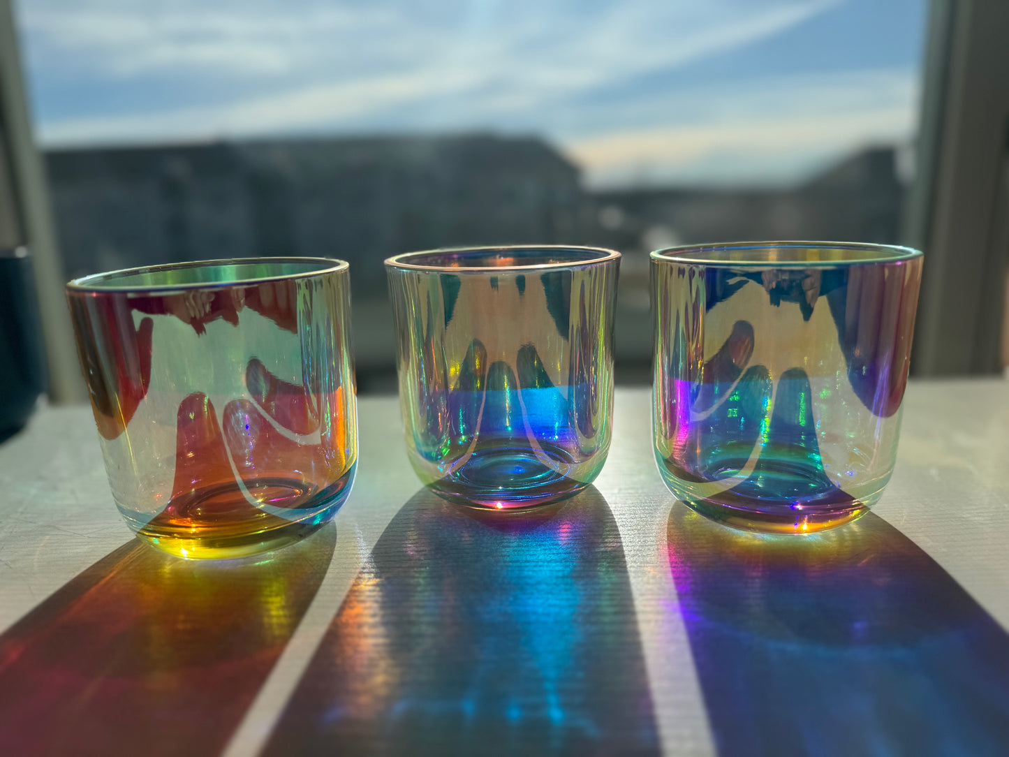 10oz Iridescent Mood Empty Candle Jar for Candle Making