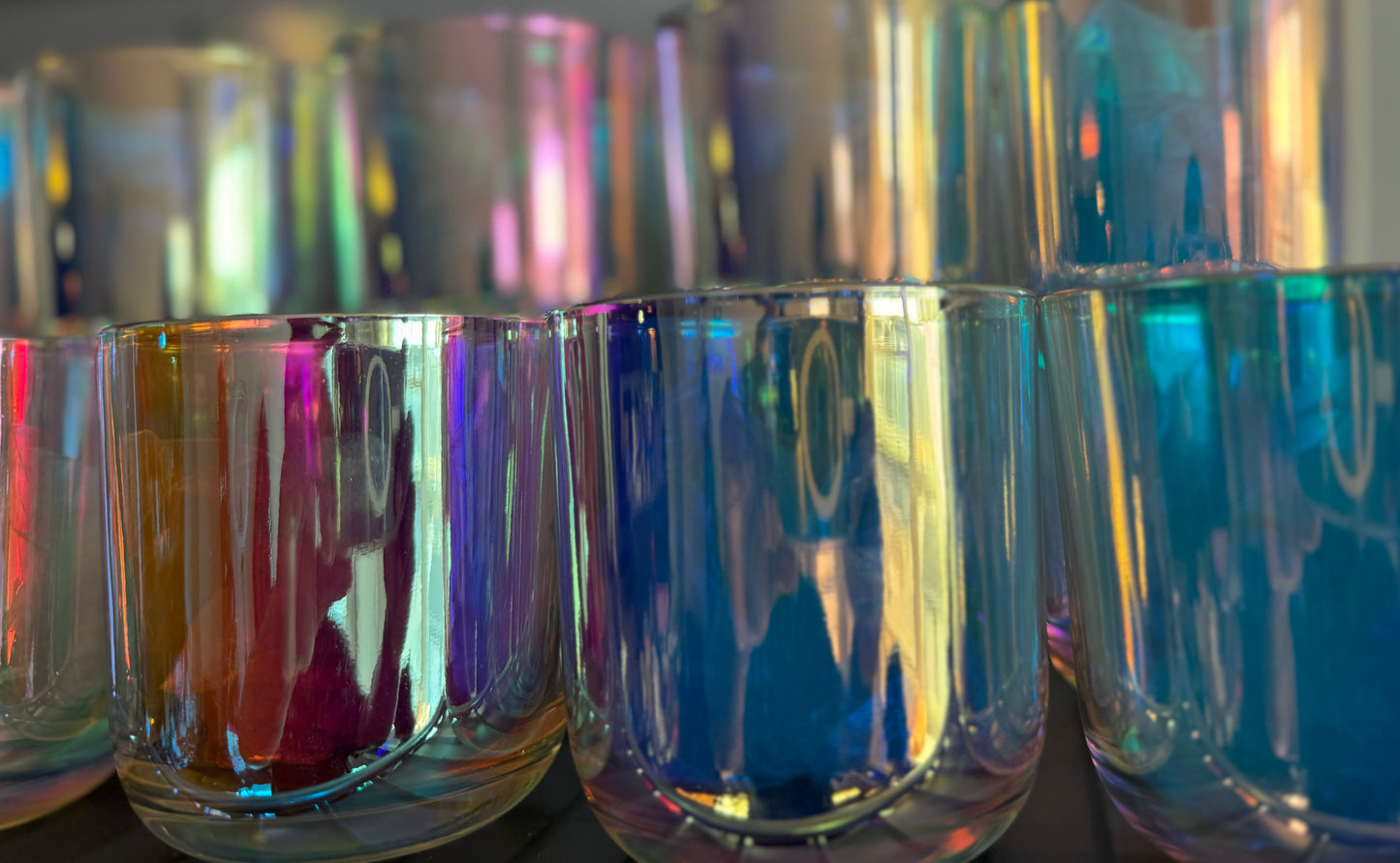 10oz Iridescent Mood Empty Candle Jar for Candle Making