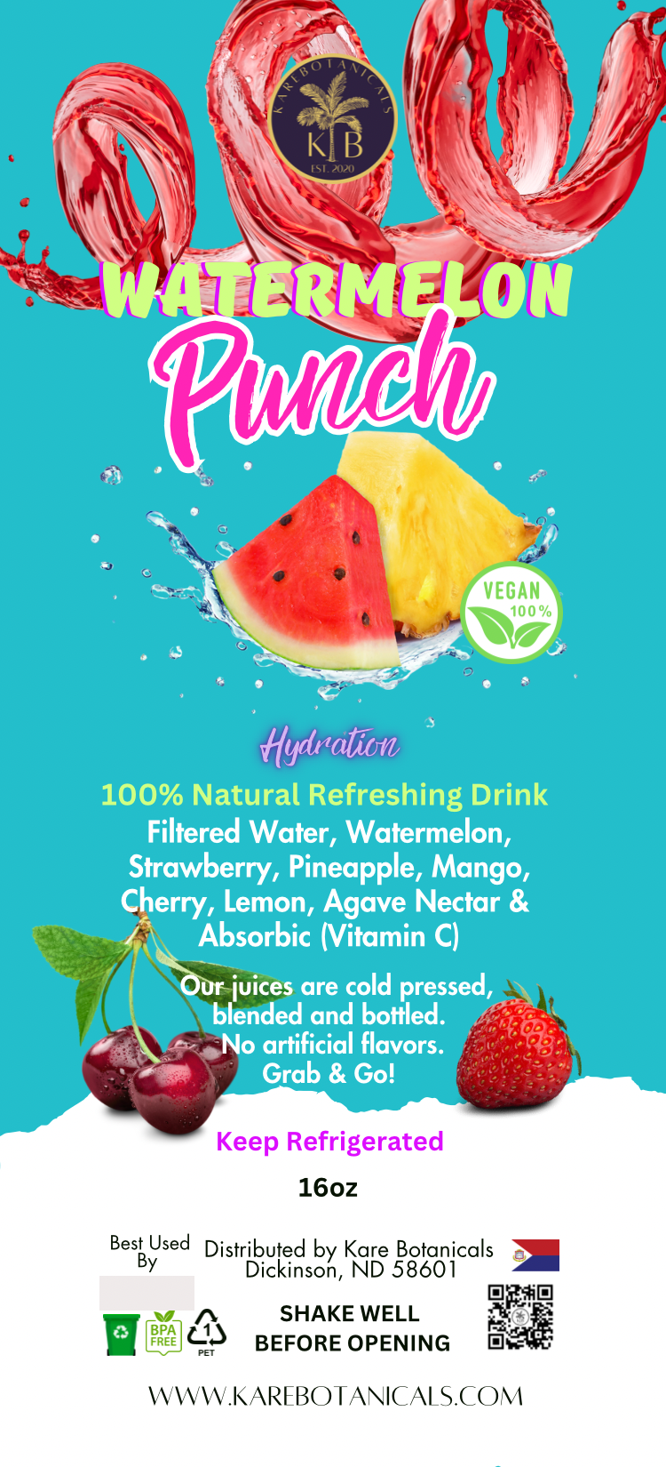 Cold Pressed Watermelon Punch