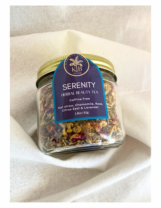SERENITY Herbal Loose Leaf Beauty Chamomile Rose Lavender Orange Tea 1.8oz