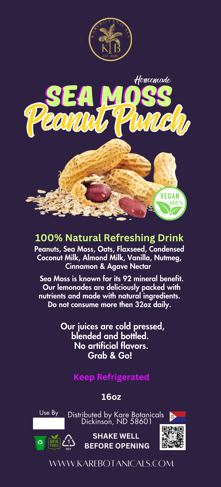 Sea Moss Peanut Punch